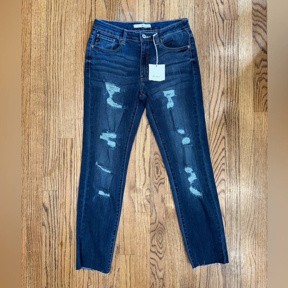 Women's KanCan Distressed Raw Hem Skinny Jeans Size 28